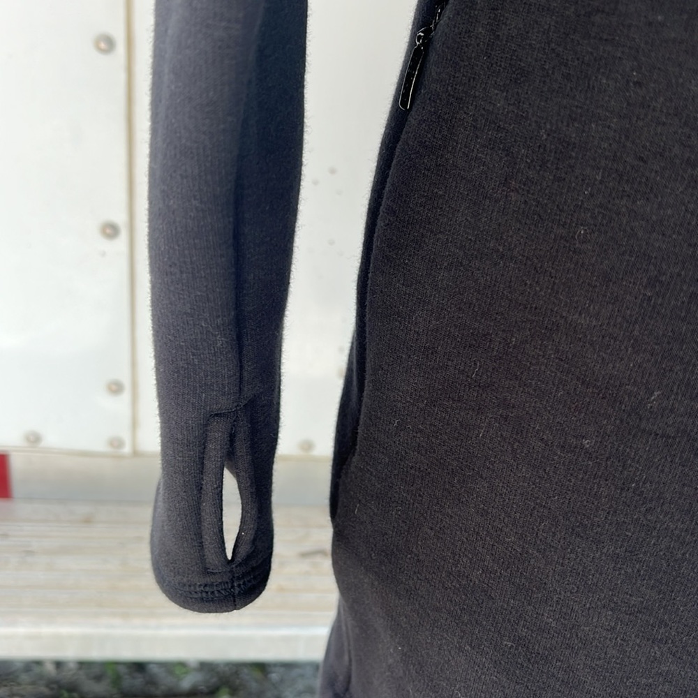 Athleta NWOT long sleeve sweatshirt mini dress.  Zipper and secret pockets - Picture 5 of 11